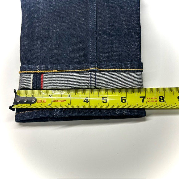 Evisu Selvedge Jeans Mens 30x34 Red Pocket White Seagull Logo Japan Denim RARE - Picture 16 of 16